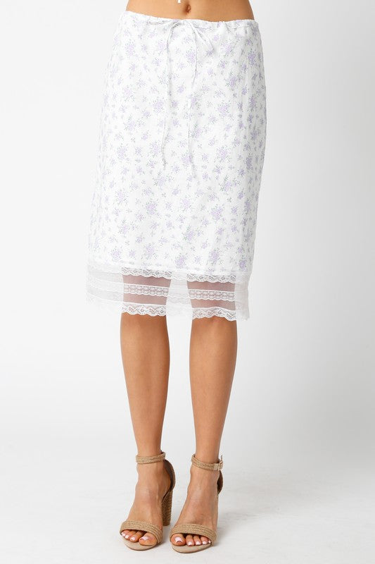 Lavender Fields White Lilac Skirt