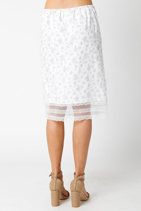 Lavender Fields White Lilac Skirt