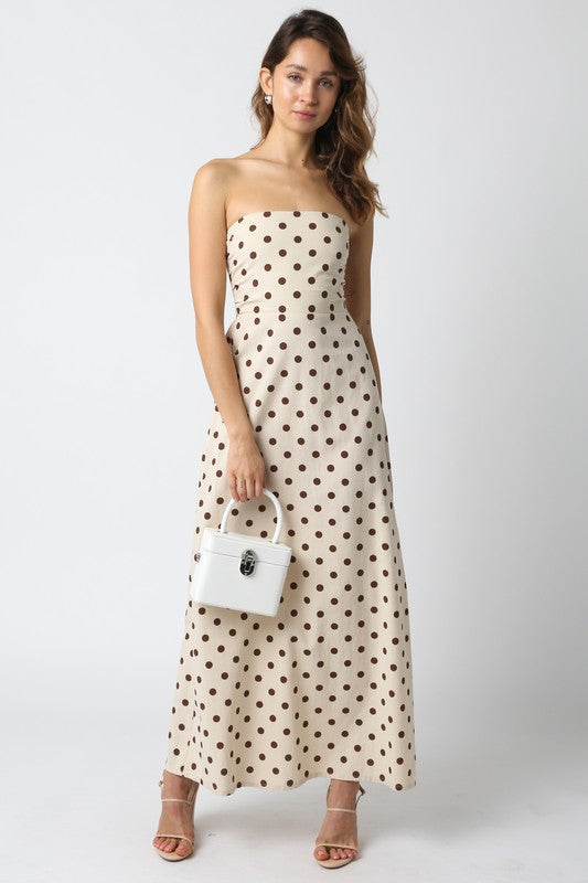 The Cafe Chic Polka Maxi Dress