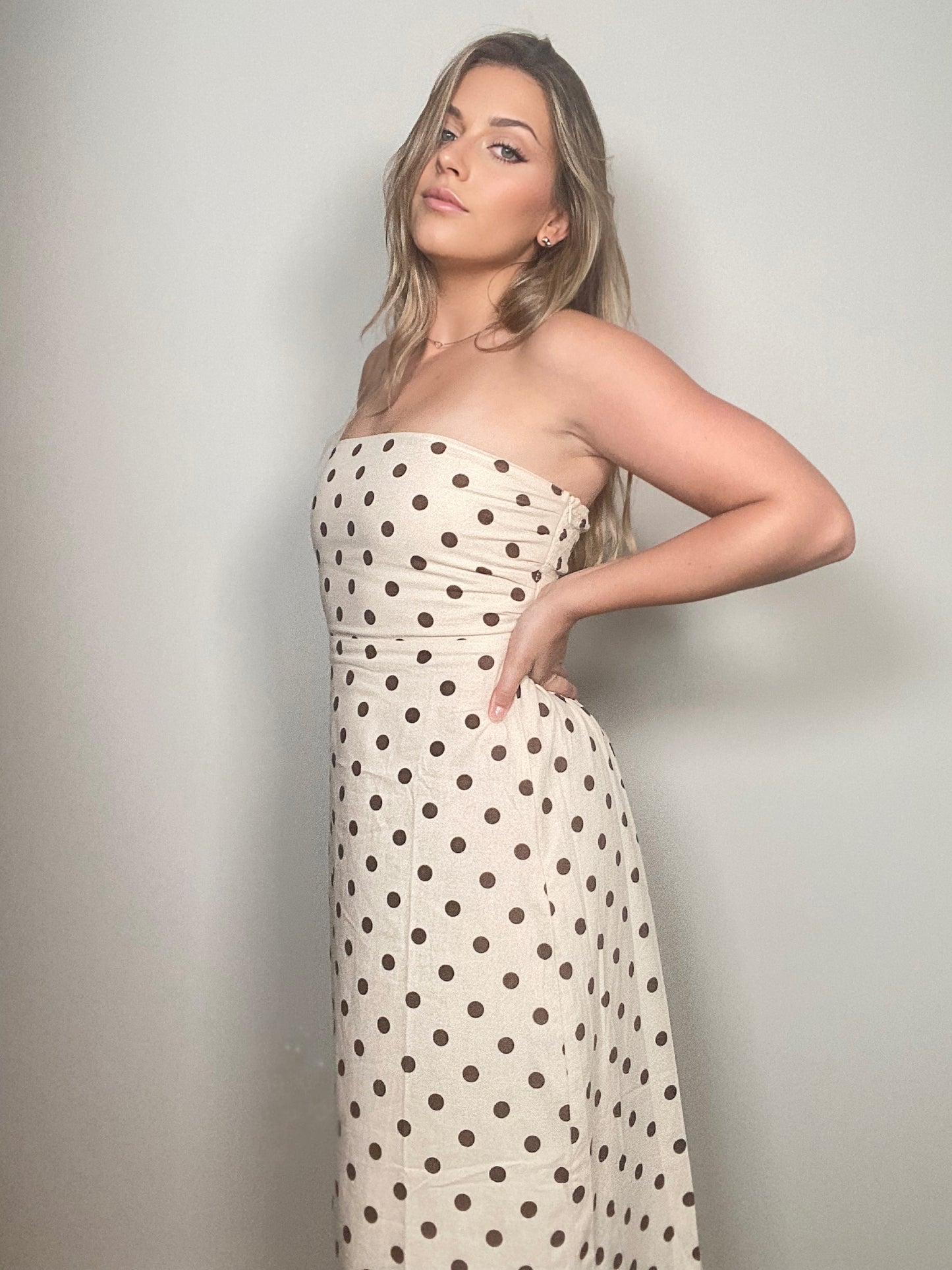 The Cafe Chic Polka Maxi Dress