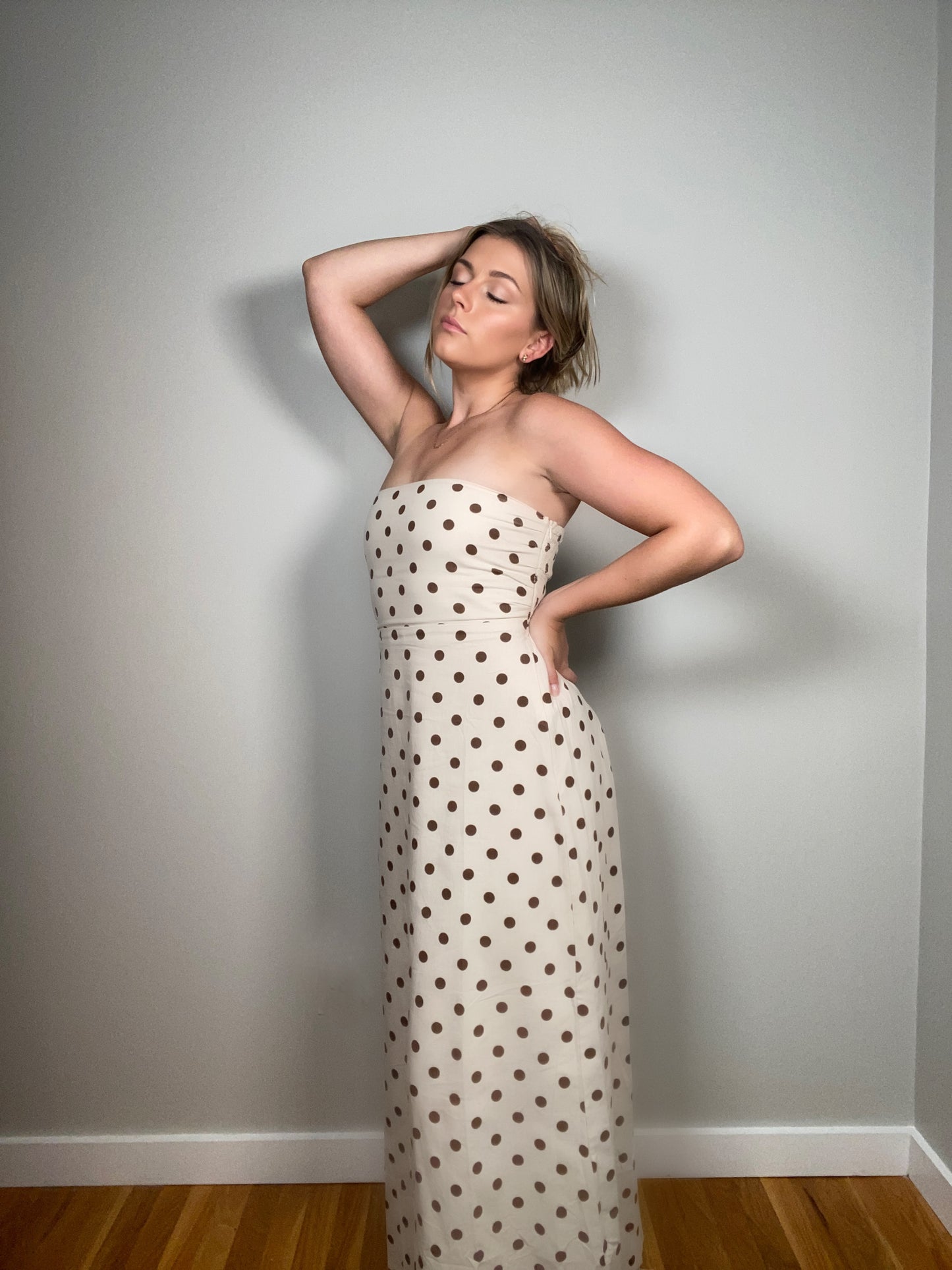 The Cafe Chic Polka Maxi Dress